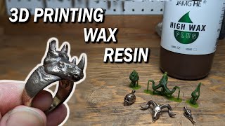 Jewelry Casting with Jamg HE High Wax Plus Resin  Rhino Ring Part 3 [upl. by Laram364]