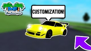 CUSTOMIZATION  NEW MAP Drift Paradise Roblox [upl. by Assirhc]