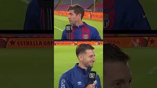 El momentazo de Sergi Roberto con Iván Balliu en el Post de DAZN 😢 [upl. by Ennovad]