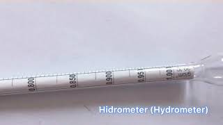 HOW TO USE HYDROMETER AND READING  Bagaimana Cara Menggunakan Hidrometer dan membaca Density [upl. by Ilzel]