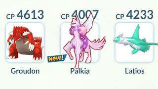 using ORIGIN FORM PALKIA in Pokemon GO MASTER LEAGUE [upl. by Htnicayh]