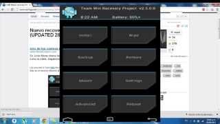 TWRP Recovery touch Para XT303 [upl. by Aehta]