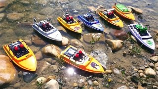 RC ADVENTURES  Tiny Jet Boats Racing  PT 2 of 2  MAiN EVENT  CREEK RACES NQD quotTear Intoquot Boats [upl. by Carolina719]