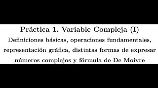 Práctica variable compleja con el CAS DERIVE 1 [upl. by Rawdan93]