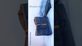 sewing diy denim zipper tote bag with compartments wandeeeasysewing zippertotebag diytotebag [upl. by Yenattirb]