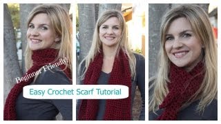 How to Crochet a Simple Stylish Scarf for Fall [upl. by Boot932]