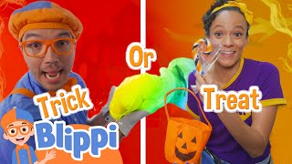 Blippi v Meekahs Halloween Race Who Gets Tricked and Who Gets Treats [upl. by Prichard]