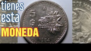 Moneda de 5 pesos QUETZALCOATL vale más dinero [upl. by Shep932]