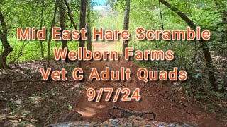 Mideast Hare Scramble Welborn Farms Vet C Adult Quads 9724 [upl. by Ylrrad]