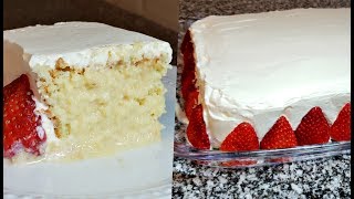 EASY TRES LECHES CAKE  How To Make Tres Leches Cake  Three Milks Cake Recipe [upl. by Zebada]