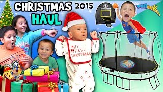 CHRISTMAS HAUL 2015 w SNOW Surprises FV Family XMas Holiday Vlog [upl. by Kathleen]