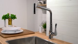 Hansgrohe Metris Single lever kitchen mixer 320 14820000 [upl. by Codd855]