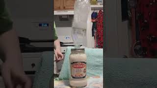 Bertolli Garlic Alfredo Cap Bottle Flip Trickshot [upl. by Jacinda]