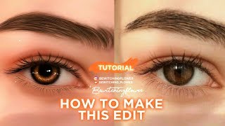 How to make this edit  Eyes 1  Tutorial  Ibispaint X Bewitching Flower [upl. by Scarrow]