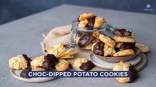 Chocdipped potato chip cookies  Slices Cookies Brownies and Bar Recipes  Kidspot [upl. by Nosreve]