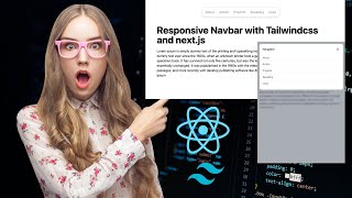 Build Responsive Navbar menu with tailwind and React [upl. by Anwahsak]