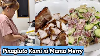 Pinagluto kami ni Mama Merry ng Kilawin at Inihaw na karneng baboy  Grabe ang Bilis  Bakang Vlogs [upl. by Esiole]