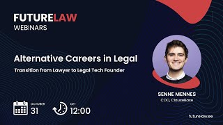 Alternative Careers in Legal Transition from Lawyer to Legal Tech Founder [upl. by Nwahser179]