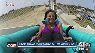 FIRST LOOKS Schlitterbahns Verruckt  Worlds Tallest Water Slide [upl. by Fradin]