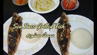 Grilled Sea Bass Fish Recipe 30  سمك مشوي [upl. by Rolland534]