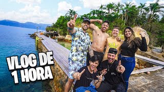 VLOG DE 1 HORA  ALUGAMOS UMA ILHA PARTICULAR COM MEUS AMIGOS [upl. by Leaffar]