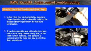 BMW K1200RS  Cruise control toubleshooting [upl. by Fortunna309]