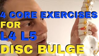 4 GREAT Core Strengthening Exercise For L4 L5 Disc Bulge L5 S1 Disc Bulge  Dr Walter Salubro [upl. by Aggappera488]