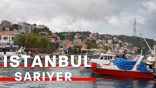 Istanbul Sariyer  Walking Tour In Sarıyer Beautiful Streets amp Beach  26 August 2022  4K UHD 60FPS [upl. by Adikam]