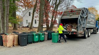 EX Pawtucket DPW Garbage Truck VS Manual Bin Piles [upl. by Delanie]