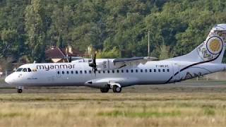 Myanmar National Airlines ATR72UB205 XYAIA RGNSNW [upl. by Ignacia711]