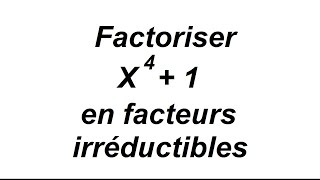 Décomposition de X puissance 4  1 en facteurs irréductibles  racines nièmes de lunité [upl. by Angelita410]