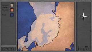 Animation of the general history of ice sheet in Northern Europe 3410 ka [upl. by Horatio]