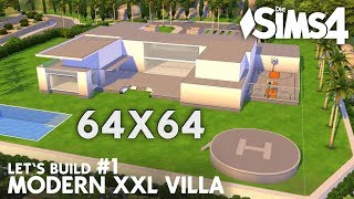 Die Sims 4 Modern XXL Villa 1  Haus bauen für eine große Familie deutsch [upl. by Drawoh]