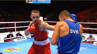 Round of 16 75kg DARCHINYAN Arman ARM vs CSEMEZ Andrej SVK AIBA World 2019 [upl. by Tybald]