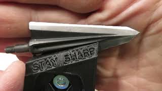 Cutthroat Broadhead sharpening Improved method [upl. by Nadaha]