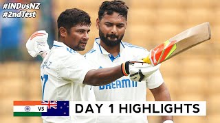 India vs New Zealand 2nd Test DAY 1 Full Match Highlights  IND vs NZ 2nd Test DAY 1 Full Highlights [upl. by Eilyk246]