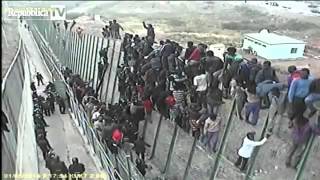 Refugee invasion in Melilla Spain [upl. by Oigufer]