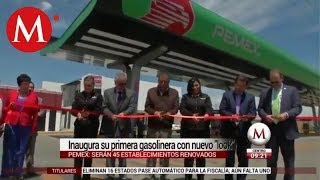 Pemex inaugura su primera gasolinera con nuevo ‘look’ [upl. by Ahsemrak]