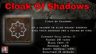 D2R Skills amp Abilities  Cloak Of Shadows Shadow Disciplines Assassin [upl. by Levi]