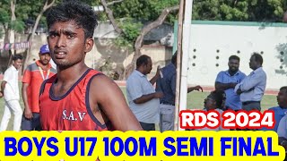 100m semi final heat 1 to 3 Boys U17  Republic Day Sports Meet 2024 [upl. by Elna]