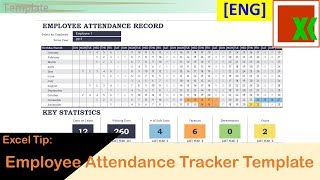 ENG Employee Attendance Tracker Template  Free Excel Template by Microsoft [upl. by Akinod]