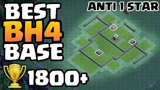 Best Builder Hall 4 Base 🏆  BH4 Anti 1 Star Base with Replays Get Easy Trophies  Clash of Clans [upl. by Steiner]