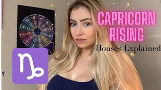 ♑ Capricorn Rising ♑ The Houses Explained amp What You Need to Know [upl. by Leanatan]