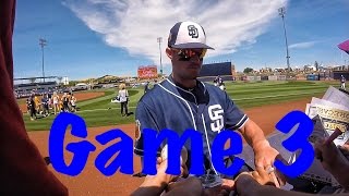 Getting Baseballs and Autographs at Padres Spring Training [upl. by Tevis]