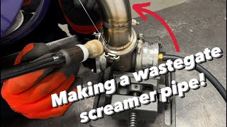 Making a external wastegate screamer pipe for Honda civic turbo  TIG welding stainless steel [upl. by Heiney]