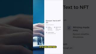 Eponym AI Text To NFT Art Simplified For NFT Collectors Minters Enthusiasts 2024 [upl. by Maxy]