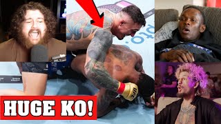 MMA WORLD REACTS TO TOM ASPINALL KNOCKING OUT CURTIS BLAYDES IN ROUND 1 AT UFC 304 [upl. by Adnih791]