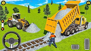 Railroad Builder Simulator 3D  JCB Train Station Construction Game  Android Gameplay [upl. by Zippel387]