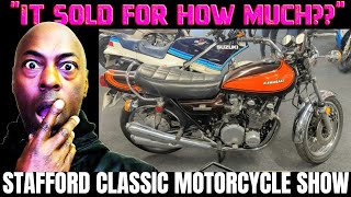 CRAZY PRICES at the BONHAMS AUCTION  Stafford Classic Motorcycle Show  13th October 2024 [upl. by Swihart688]