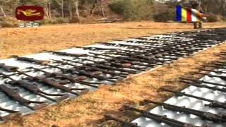 Large Stocks of LTTE arms and ammunition Recovered from Liberated Areas [upl. by Enenaej111]